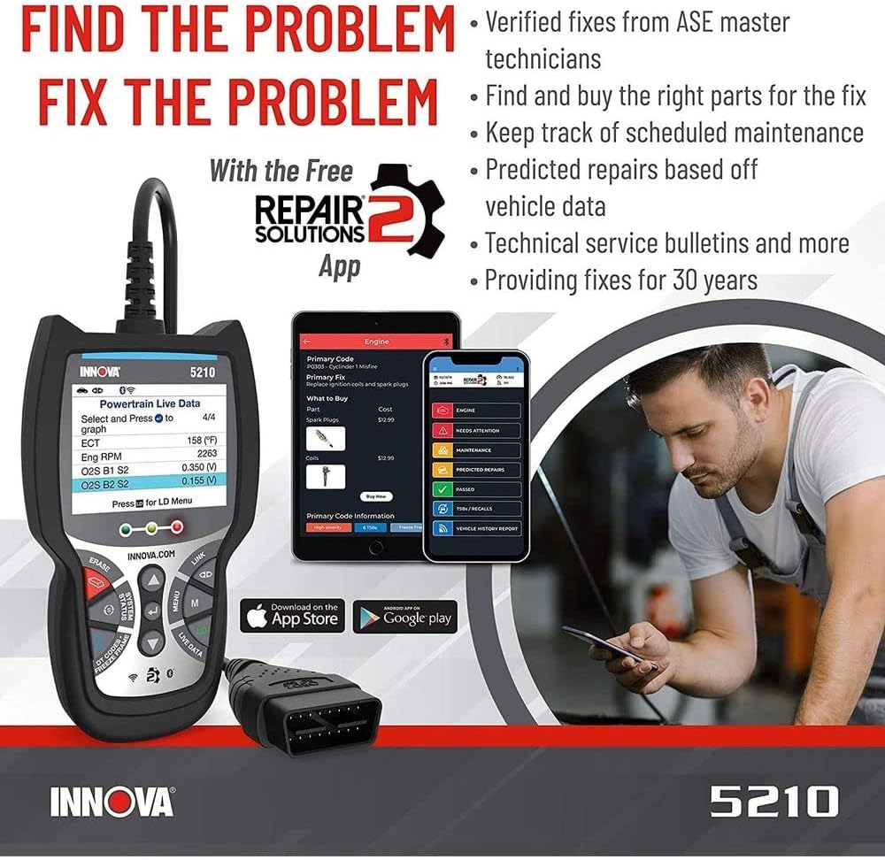 OBD2 Diagnostic Code Scanner with ABS Code Reader and Oil Light Reset W3244