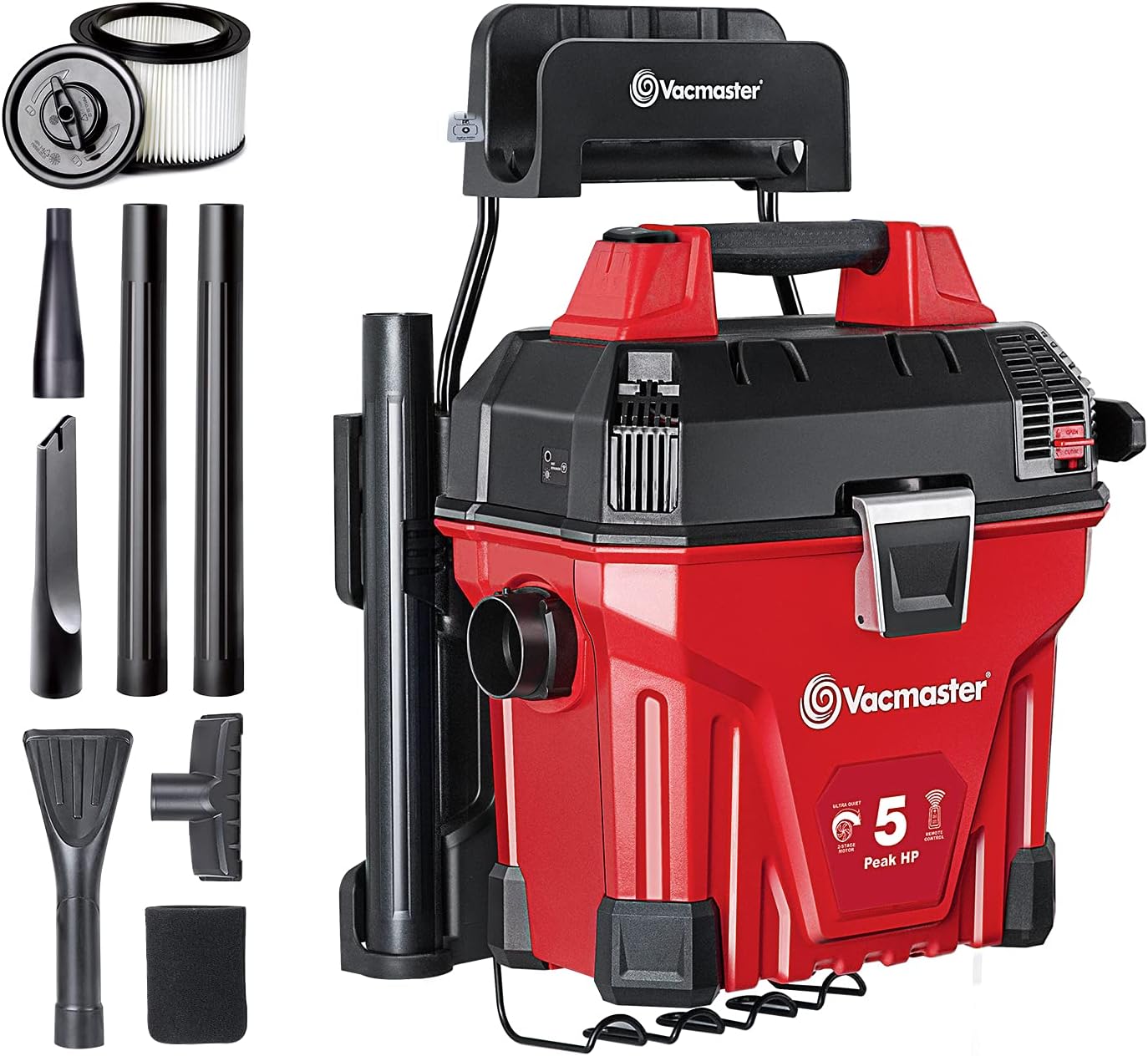 5-Gallon 5 Peak HP Wall Mount Wet/Dry Shop Vacuum U931