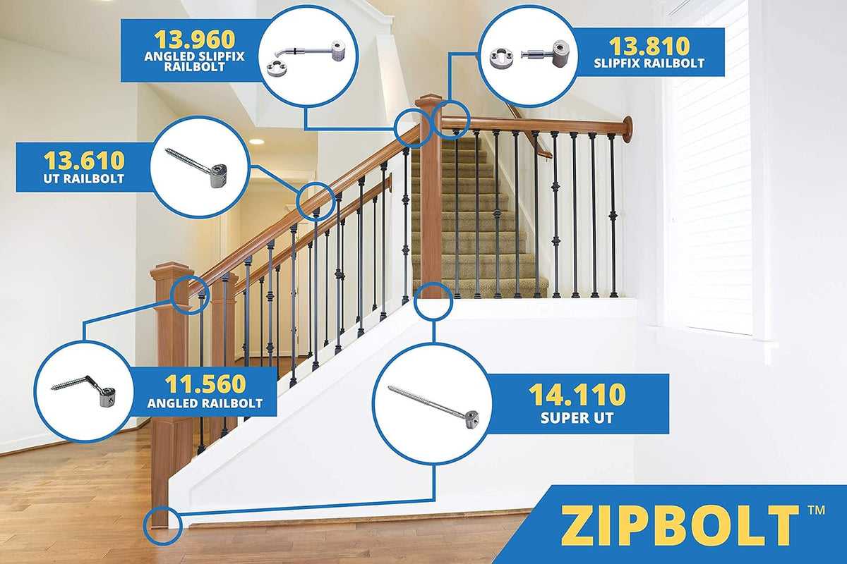 Staircase Handrail to Newel Post Connector - 5 Pack E7348