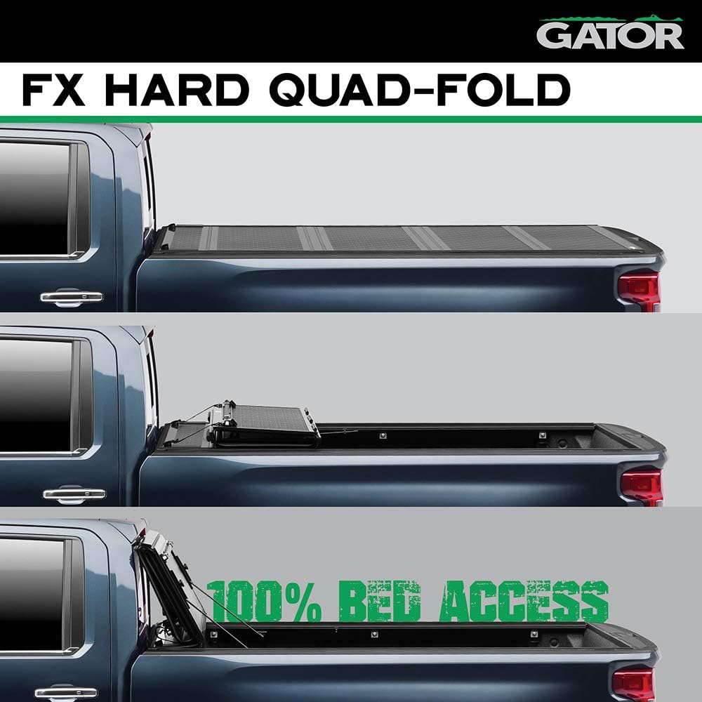Hard Quad-Fold Truck Bed Tonneau Cover for 2015-2020 Ford F-150 5'7" Bed B855794