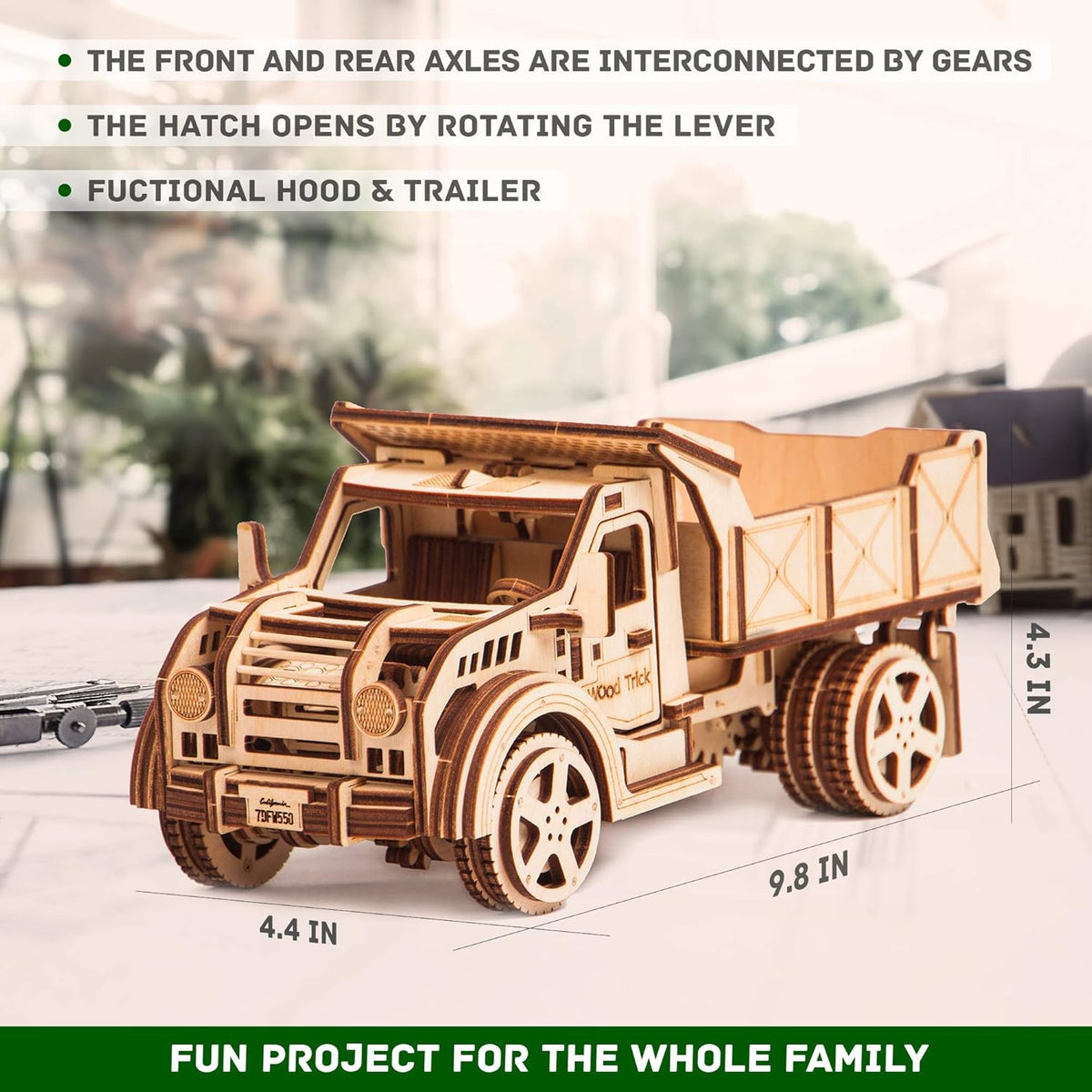 3D Wooden Puzzle Truck and Pickup Model Kit M531