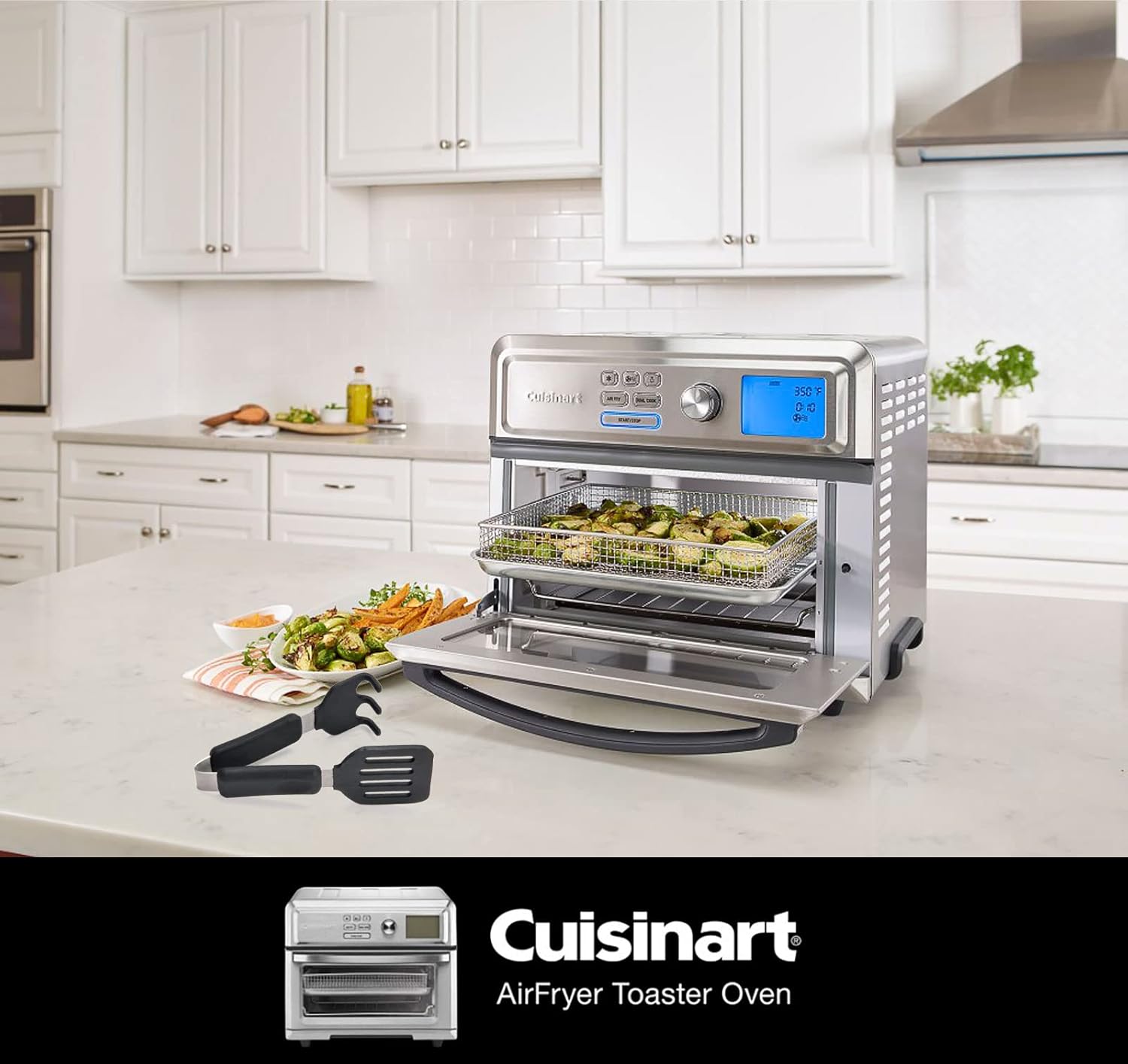 Digital AirFryer Toaster Oven with Silicone Tongs O224779