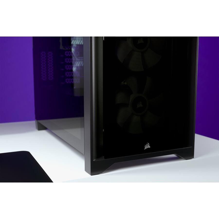 Mid-Tower ATX PC Case with Tempered Glass - Black Y38420