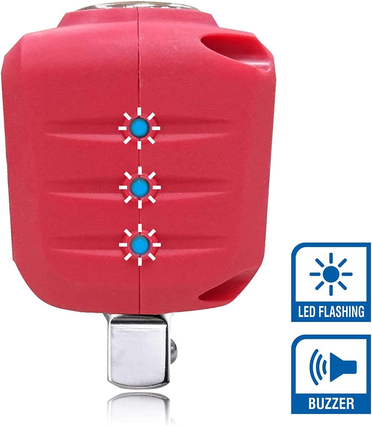 3/8" Digital Torque Adapter with Buzzer and LED Alert, 5.9-59 ft-lbs, 2-Pack X285043