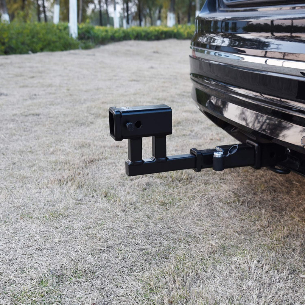 Trailer Hitch Extender Adapter, 2" Receiver, 4-1/4" Rise/Drop, 8-5/8" Extension, Pack of 2 O461300