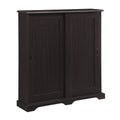 4D Concepts Media Storage Dark Cherry Cabinet with Sliding DOOR, Dark Brown Wood