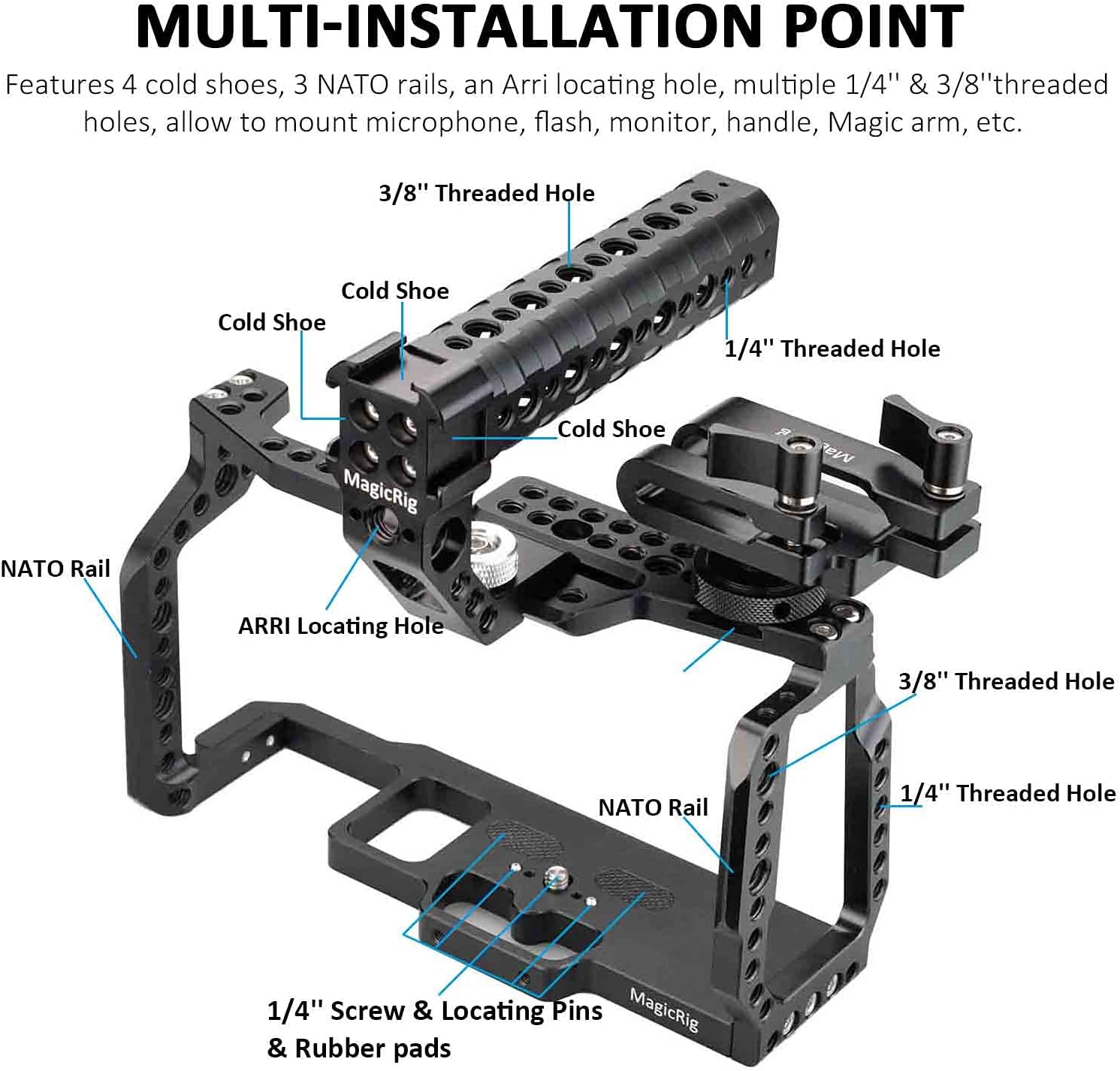 Camera Cage Kit for BMPCC 4K/6K with Top Handle and SSD Mount G84008