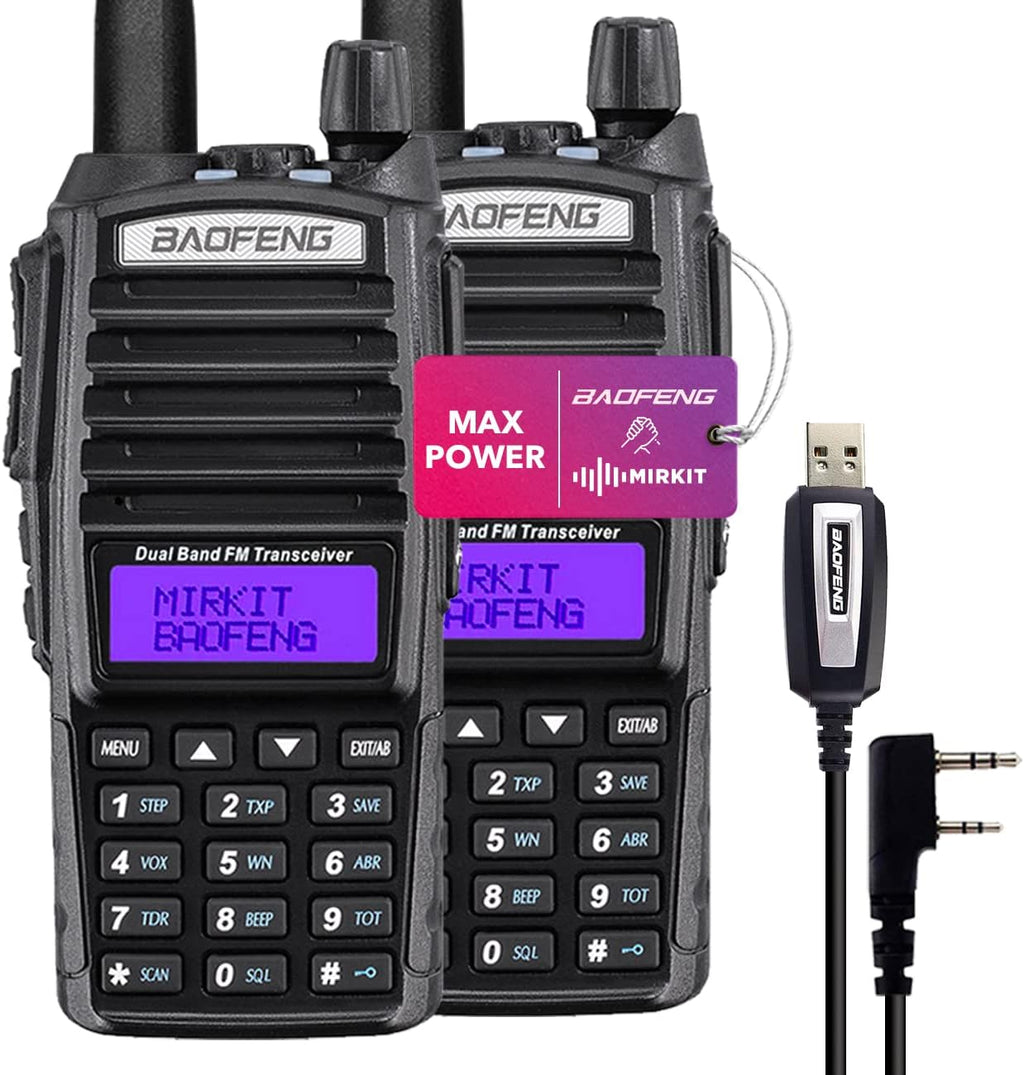 Ham Radio Two Way Radio with 2800 mAh Battery, 8 Watt Max Power, Pack of 2 F735