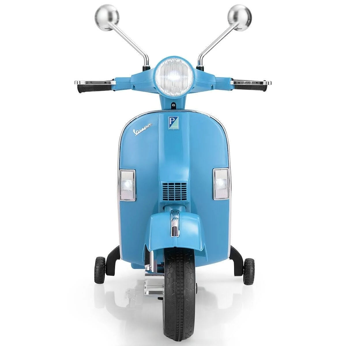 Kids Ride on Vespa Scooter with Headlight Blue R402