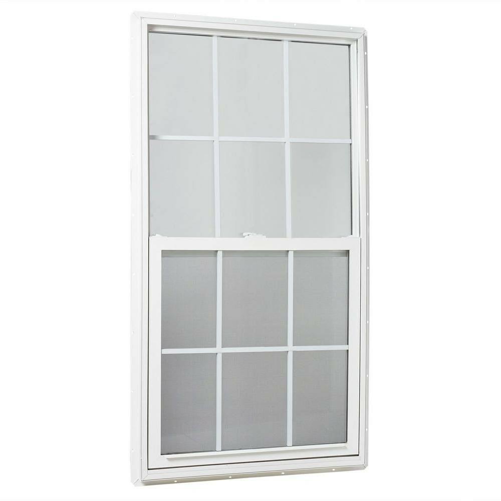 TAFCO Windows Single Hung Window 31.25 in. x 59.25 in. Insulated Vinyl Frame