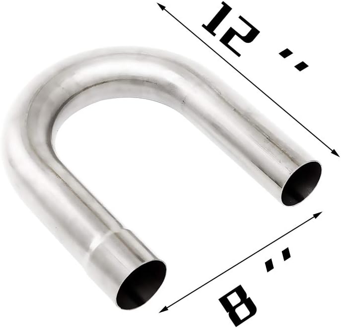 2.5" T304 Stainless Steel Exhaust Pipe Kit with Mandrel Bend A125