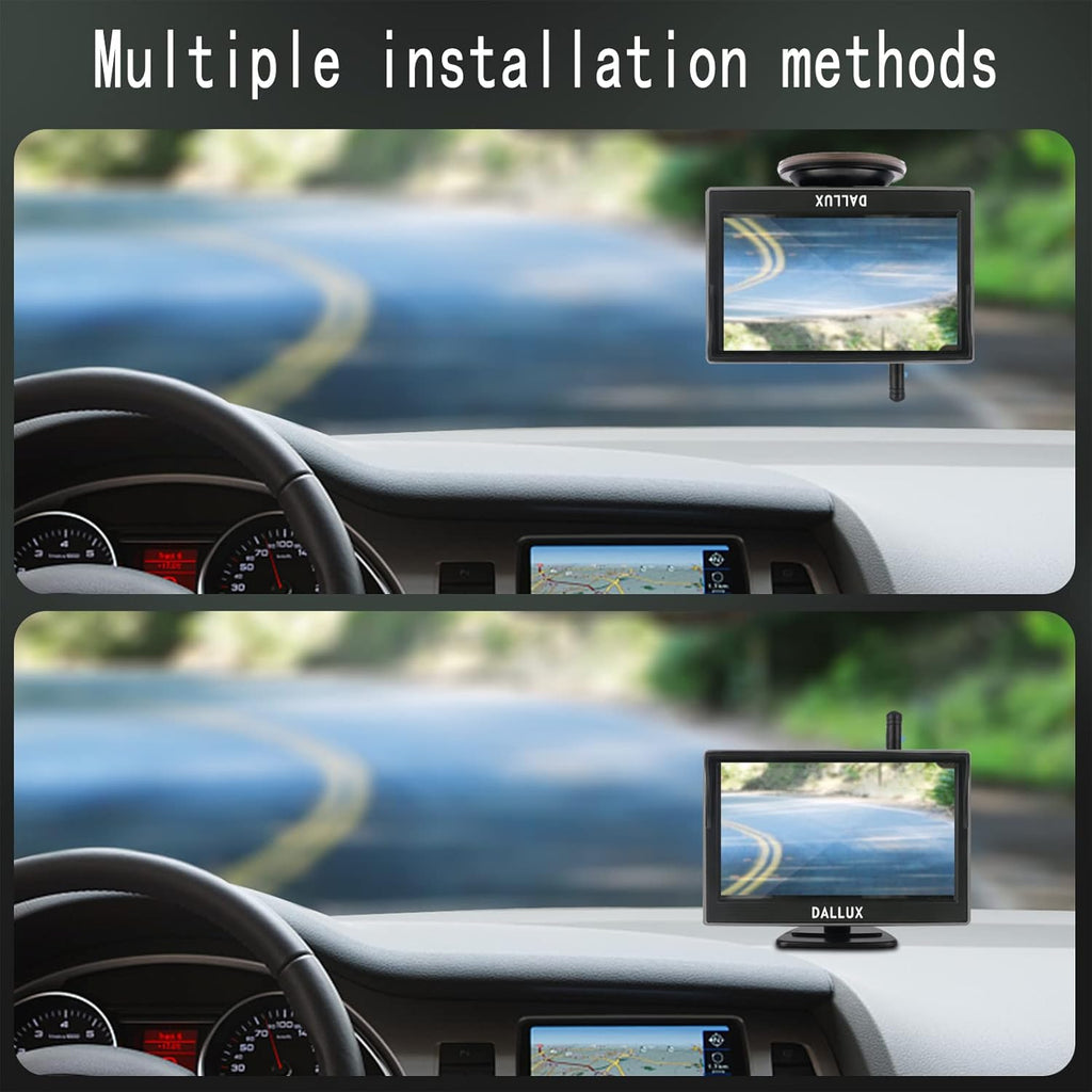 Wireless Backup Camera Kit 5 Inch Monitor 1080P Front Rear View for Car Truck RV SUV Van X509507