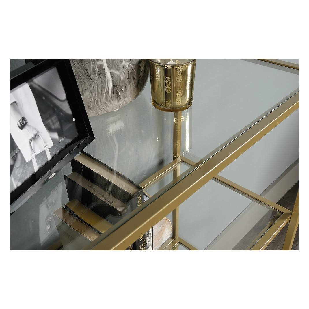 5-Shelf Bookcase, Satin Gold T4002