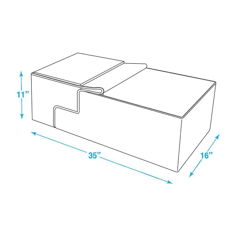 Linen & Foam Dog & Cat Stairs - 4-Step / Pale Teal H745