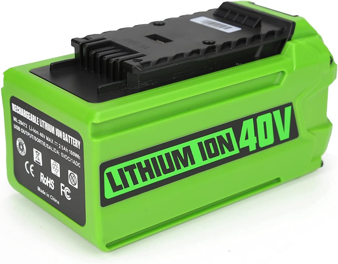 40V Replacement Battery for GreenWorks G-MAX, 2-Pack N3018