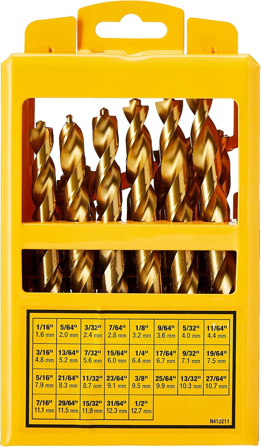 Titanium Nitride Coated Drill Bit Set, 29-Piece, Pack of 2 G70849