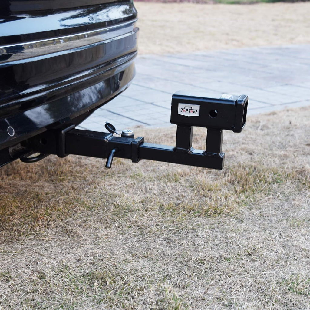 Trailer Hitch Extender Adapter, 2" Receiver, 4-1/4" Rise/Drop, 8-5/8" Extension, Pack of 2 O461300