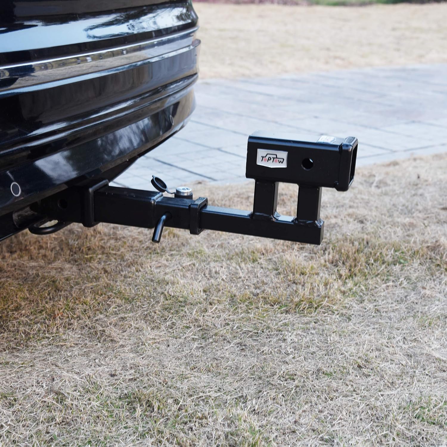 Trailer Hitch Extender Adapter, 2" Receiver, 4-1/4" Rise/Drop, 8-5/8" Extension, Pack of 2 O461300
