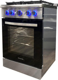 Greystone, 110 Volt RV Gas Range and Cooktop, Stove and Oven Combo, 24 Inch, LP Gas, Stainless Steel