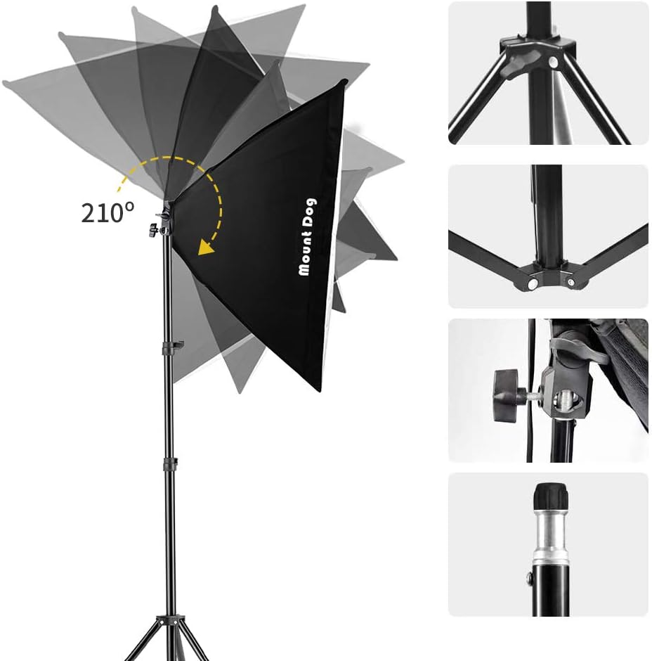 LED Softbox Photography Lighting Kit with Reflector for Studio Portraits and Video Z690