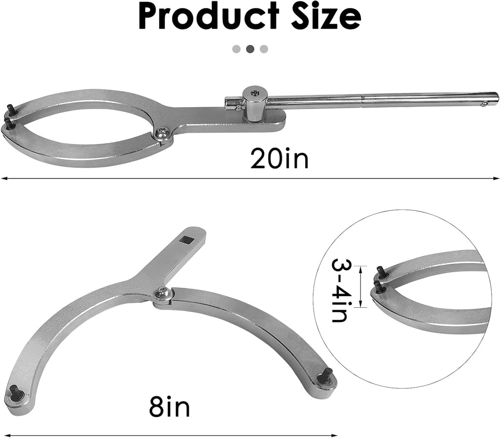 Variable Pin Spanner Wrench and Adjustable Gland Nut Wrench, 3/4" to 8", Pack of 2 O726237