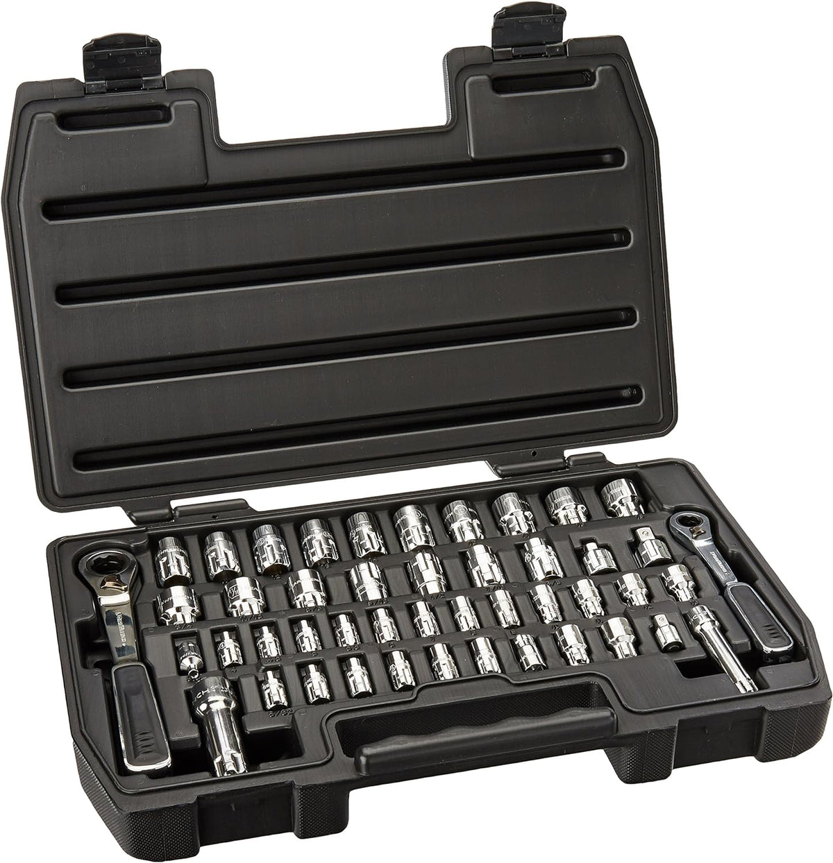 GEAR RATCHET 46 Pc. 1/4" & 3/8" Drive 6 Pt. Pass-Thru™ Mechanics Tool Set, SAE/Metric - 8946