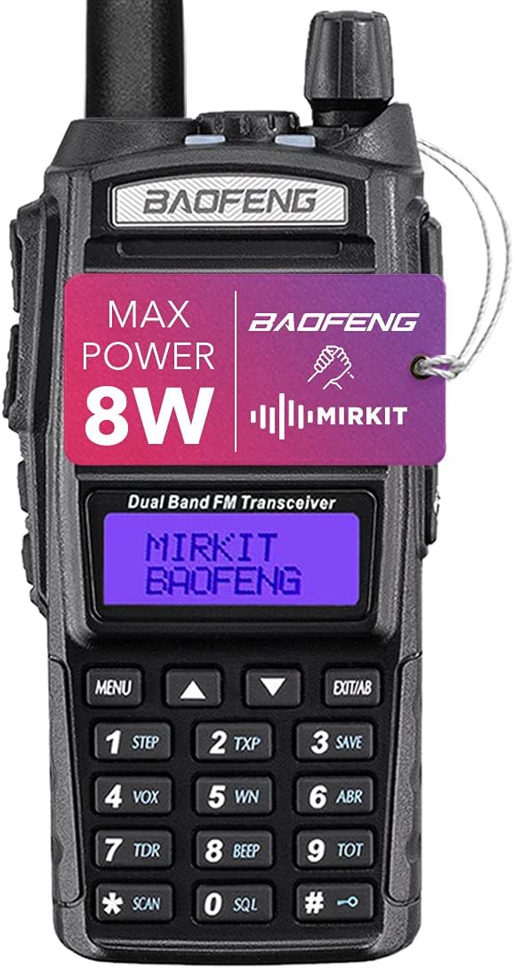 Ham Radio Two Way Radio with 2800 mAh Battery, 8 Watt Max Power, Pack of 2 F735