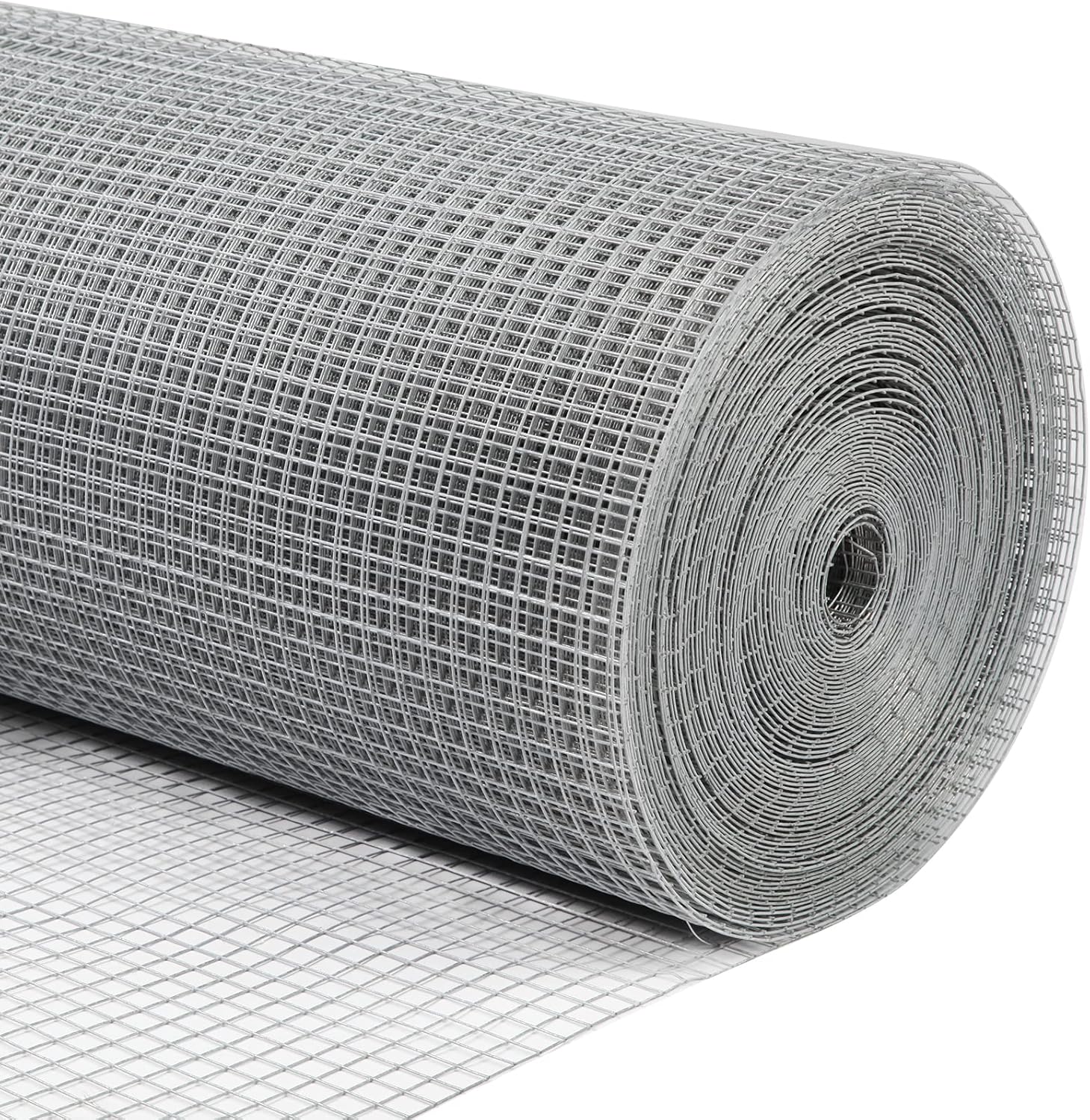 Hardware Cloth Chicken Wire Mesh Galvanized Wire Mesh 48inx100ft 19 Gauge Heavy Duty Galvanized Wire Fence Chicken Fence for Chicken Poultry Coop, Animal, Fencing，Garden Protection