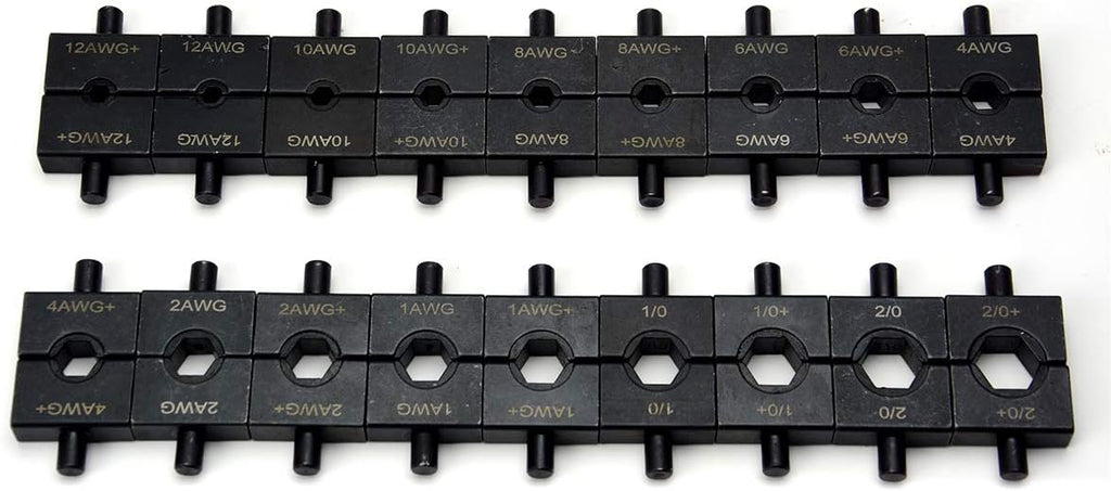Hydraulic Cable Lug Crimper Kit with 18 Die Sets, 12 AWG to 2/0 F544833
