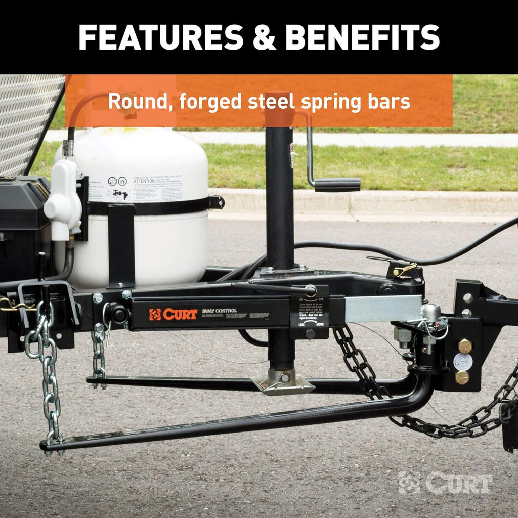 Round Bar Weight Distribution Hitch with Sway Control, 10K, 2-in Shank V4692