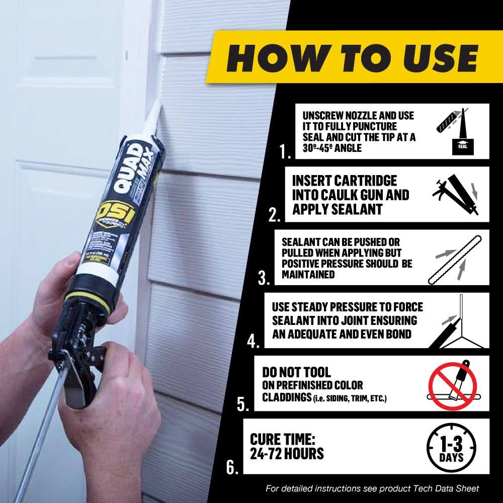 Quad Max Window Door Siding Sealant Caulk 10oz Green 12ct W966806
