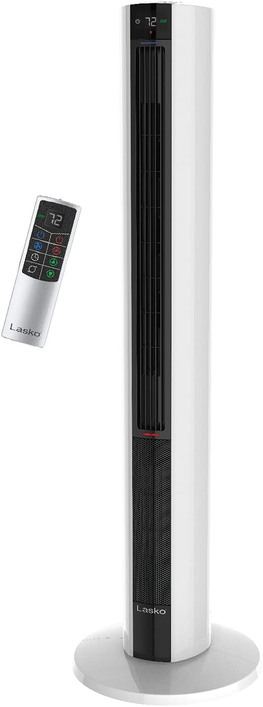 Tower Fan and Space Heater Combo, 42 Inch, Black White K609628