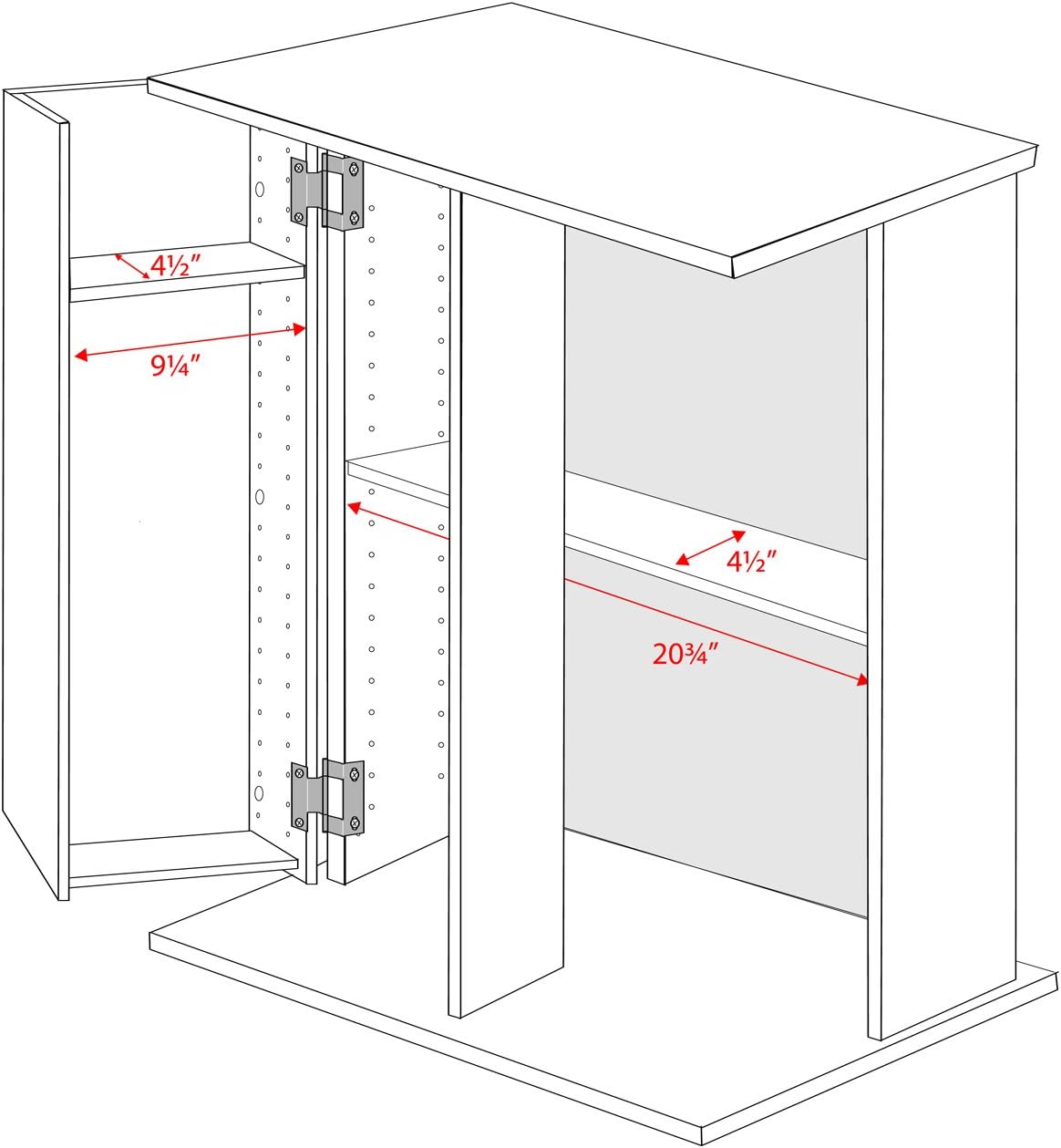 Locking Media Storage Cabinet, Black Q9785