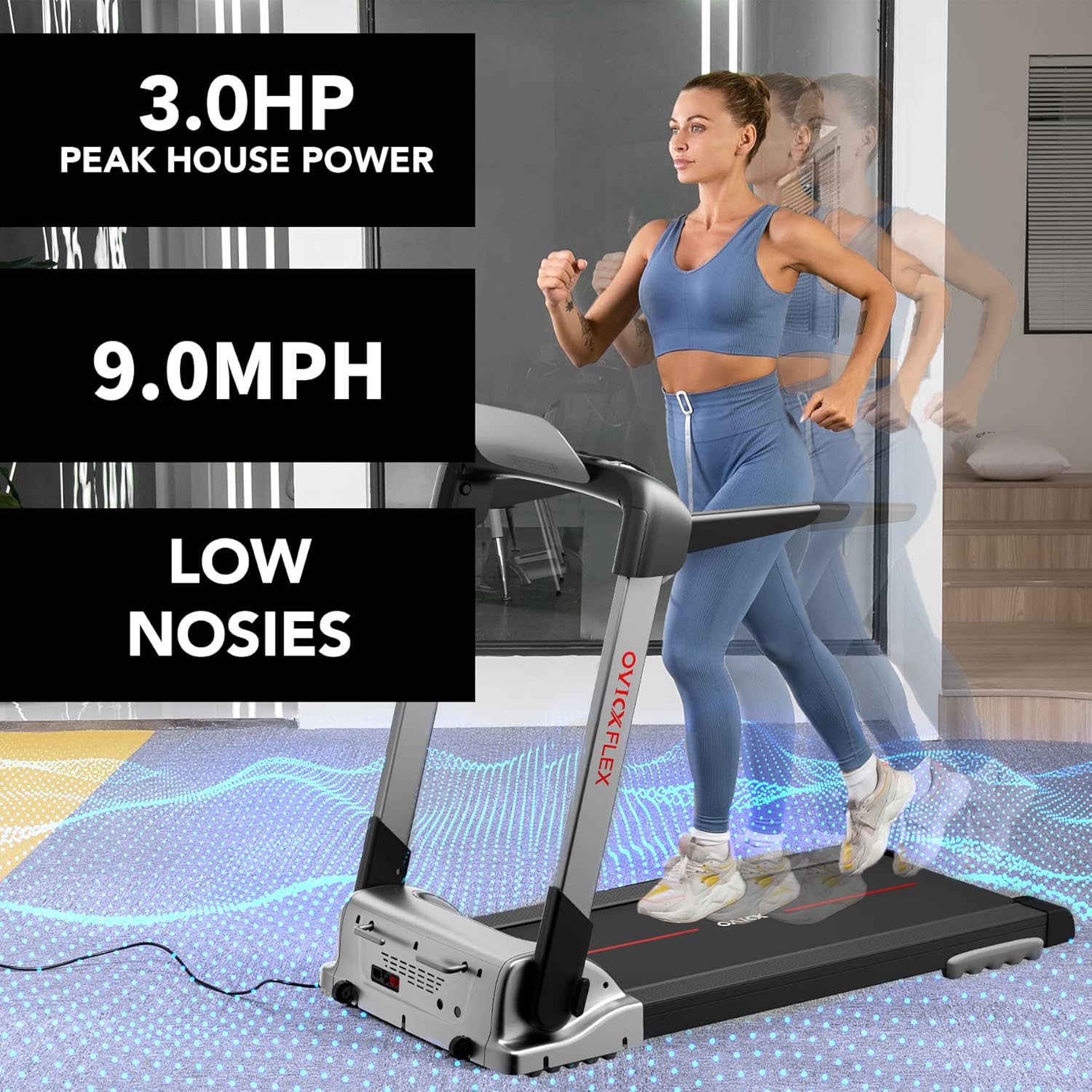 Foldable Treadmill for Home Portable Compact Electric P34596