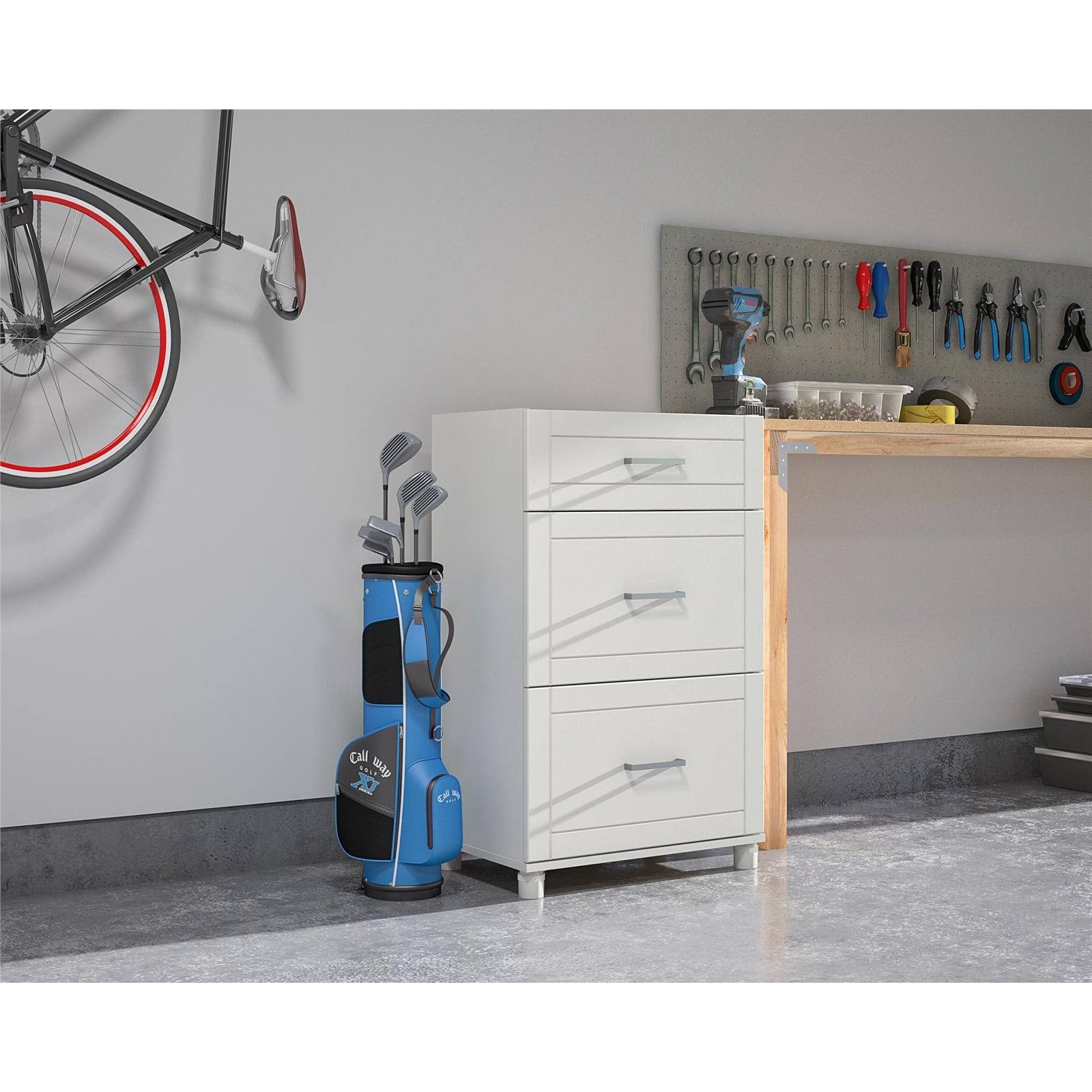 24 inch 3 Drawer Base Cabinet - White Y979