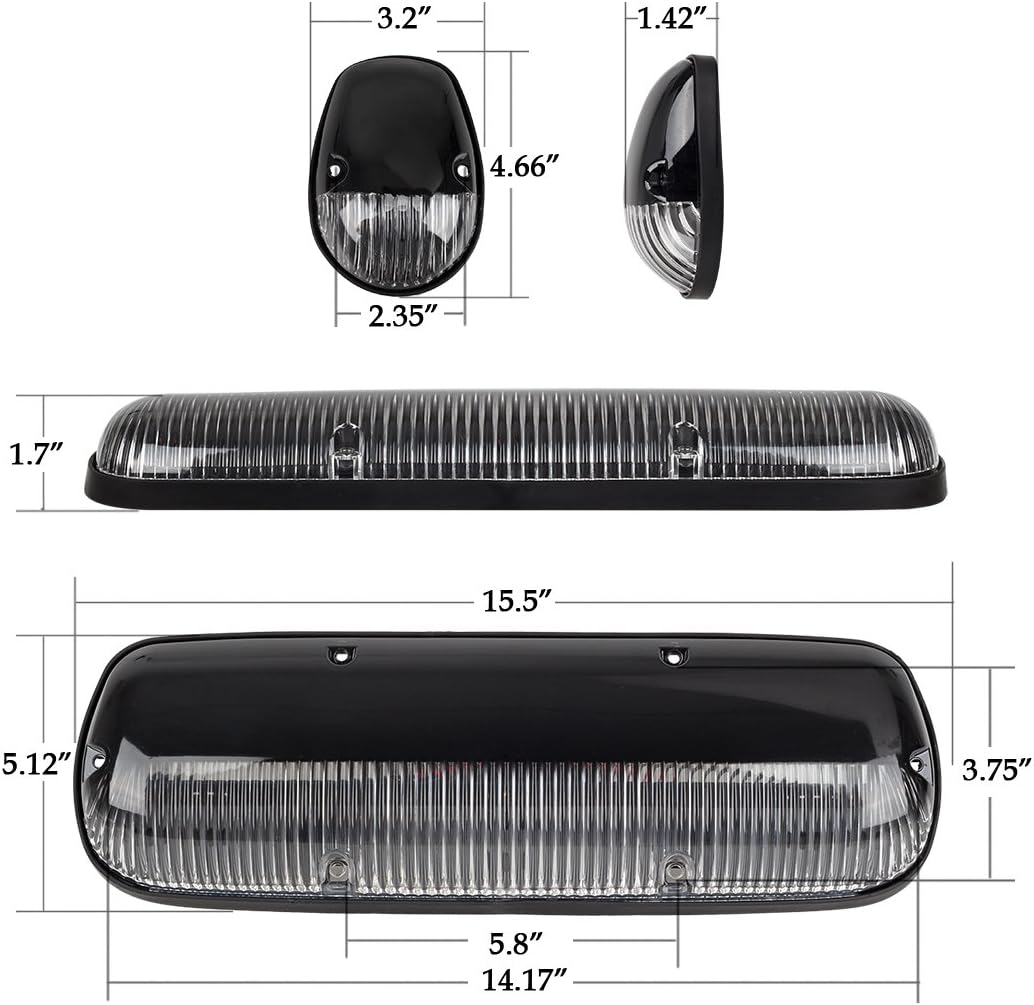 Cab Marker Lights with T10 LED Bulbs for Truck 2002-2007 Z676
