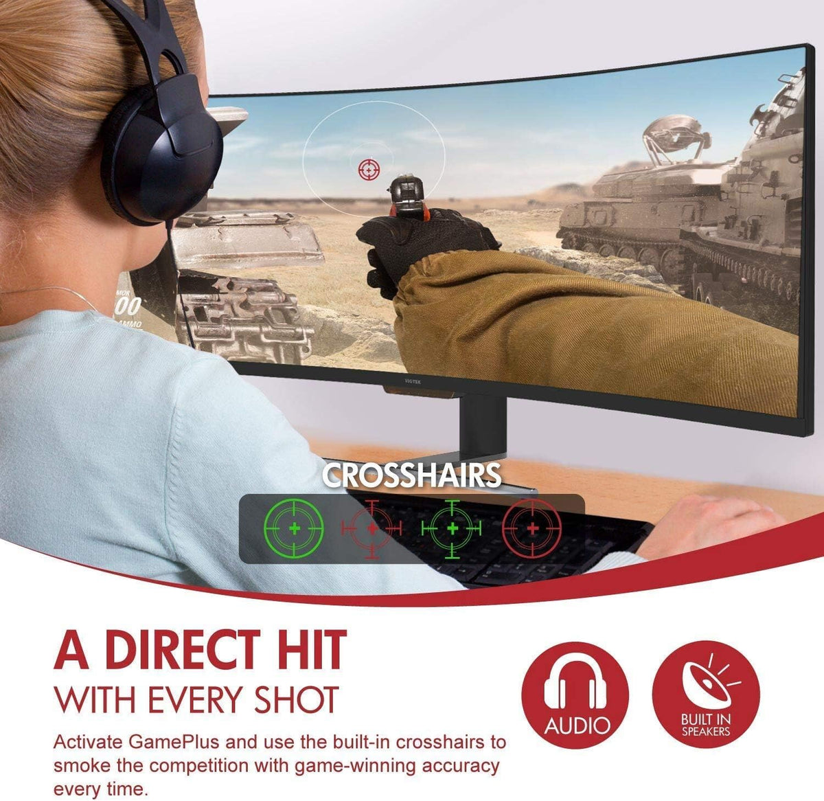 49-Inch Super Ultrawide Curved Monitor with Speakers, 144Hz HDR K709