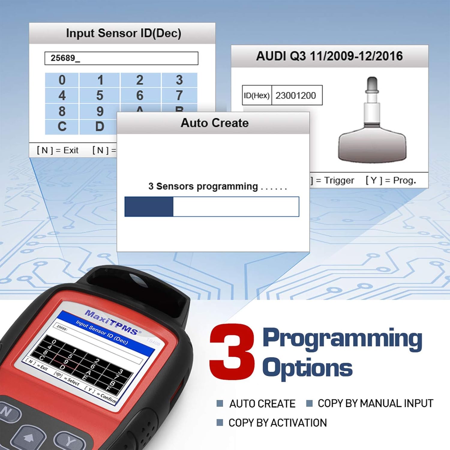 TPMS Relearn Tool with Sensor Activation and Key Fob Testing F910