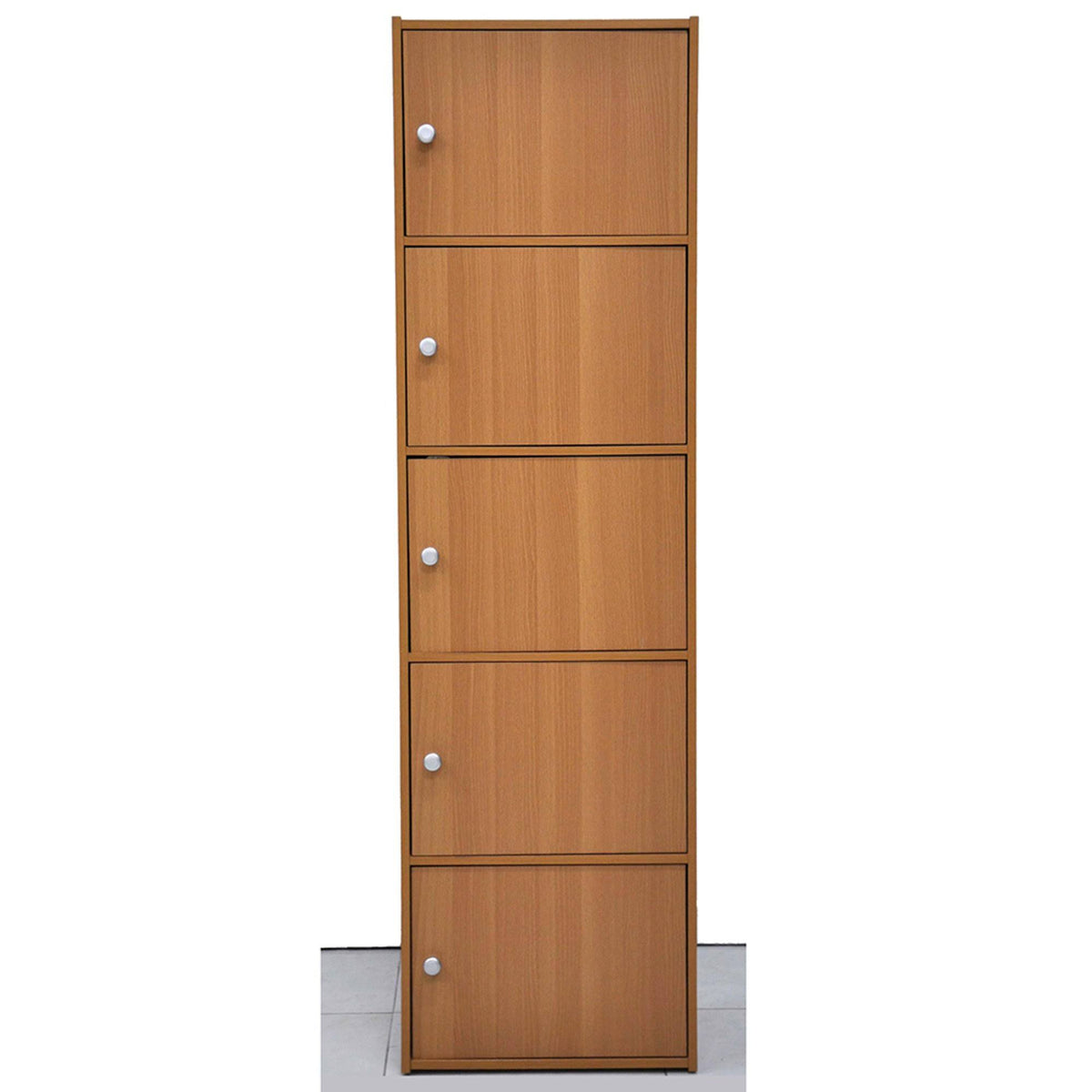 Home Basics 5 Cube Wood Cabinet, Natural