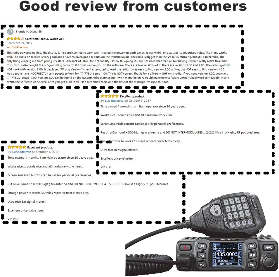 Dual Band Mobile Radio VHF/UHF Two Way Transceiver B5878