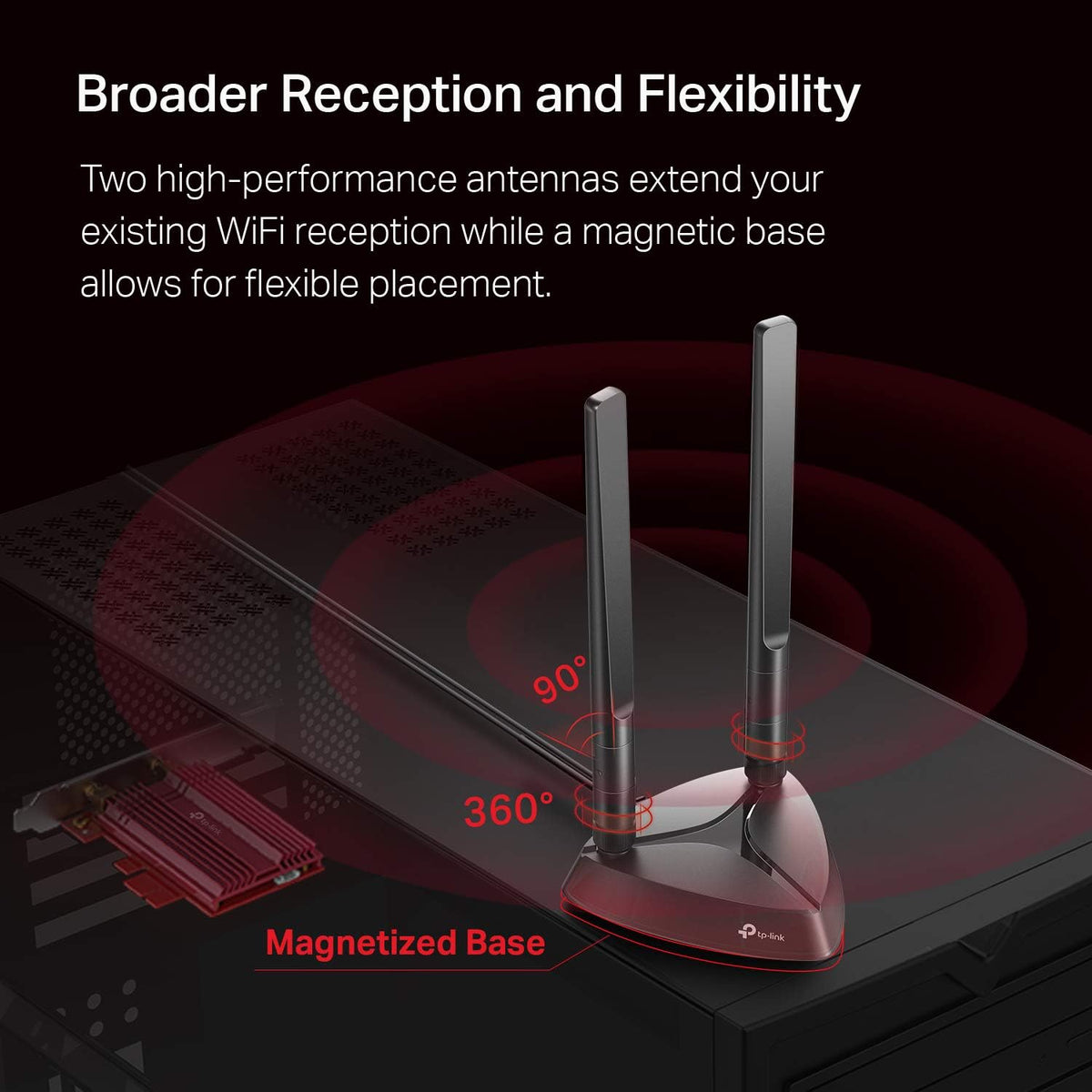WiFi 6 AX3000 PCIe Wireless Adapter, Dual Band, Bluetooth 5.0, Up to 2400Mbps U614