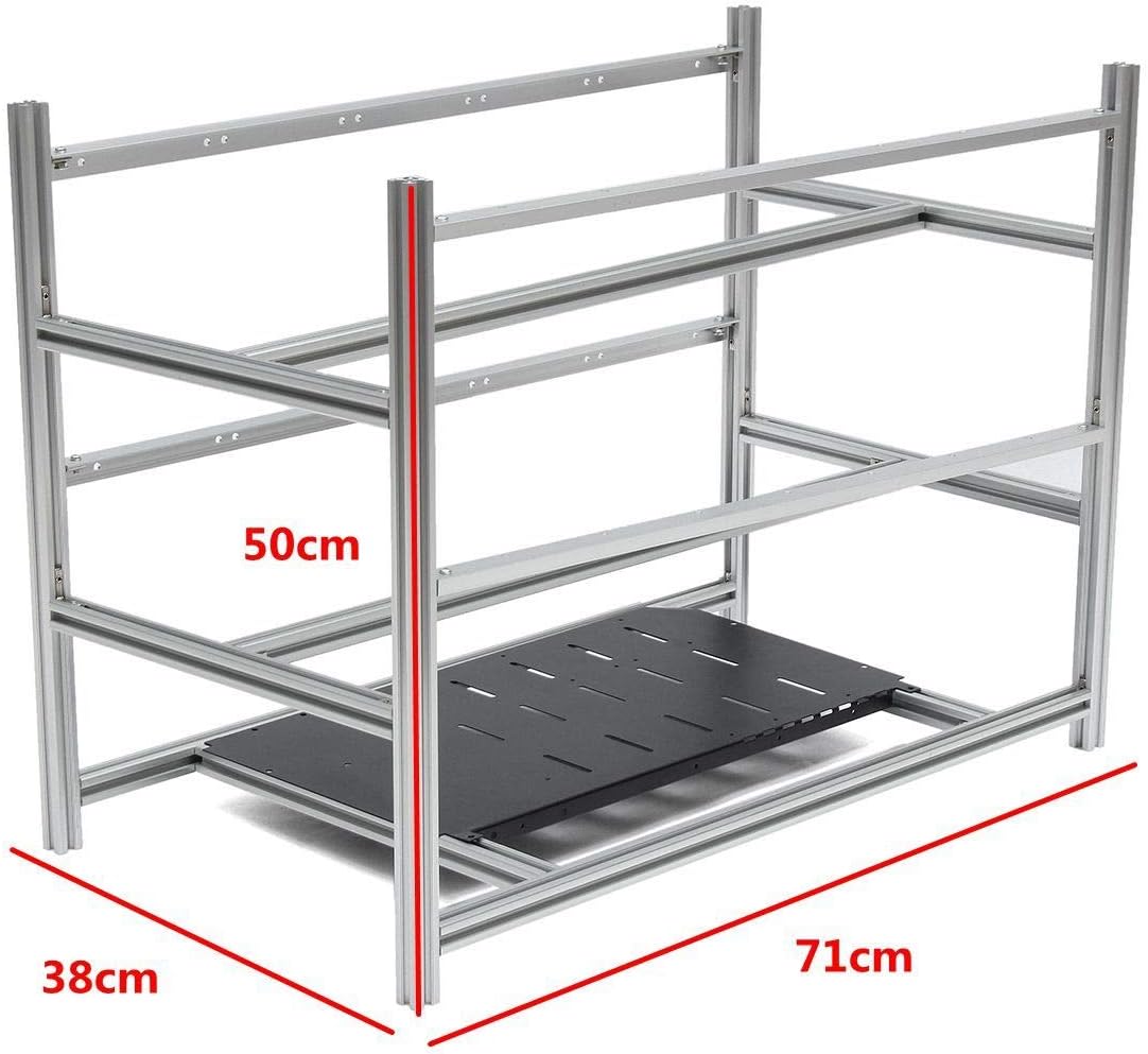 Open Air Mining Rig Frame for GPU Stackable Aluminum Alloy U558