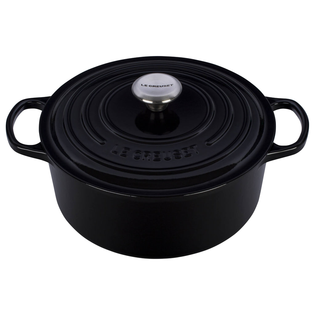 Le Creuset Cast Iron Round Dutch Oven Black 5.5 qt.