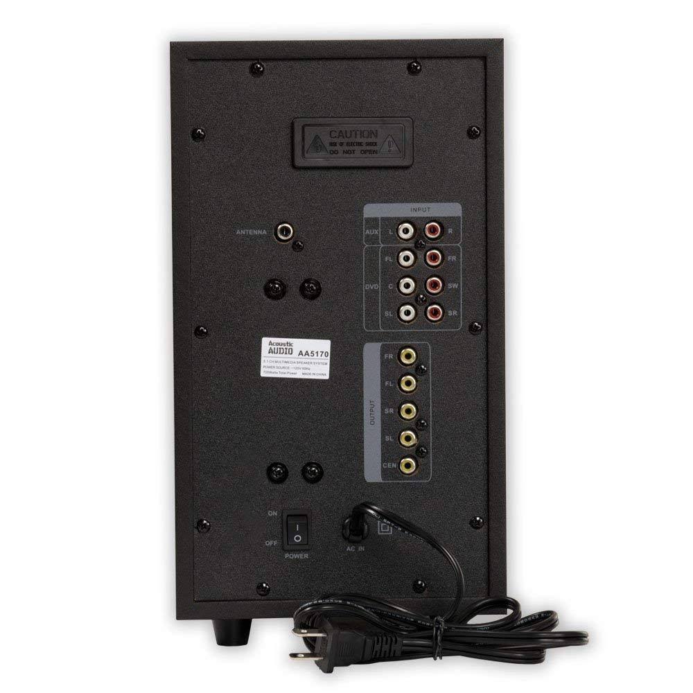 5.1 Channel Home Theater Speaker System with Bluetooth and Optical Input F74321