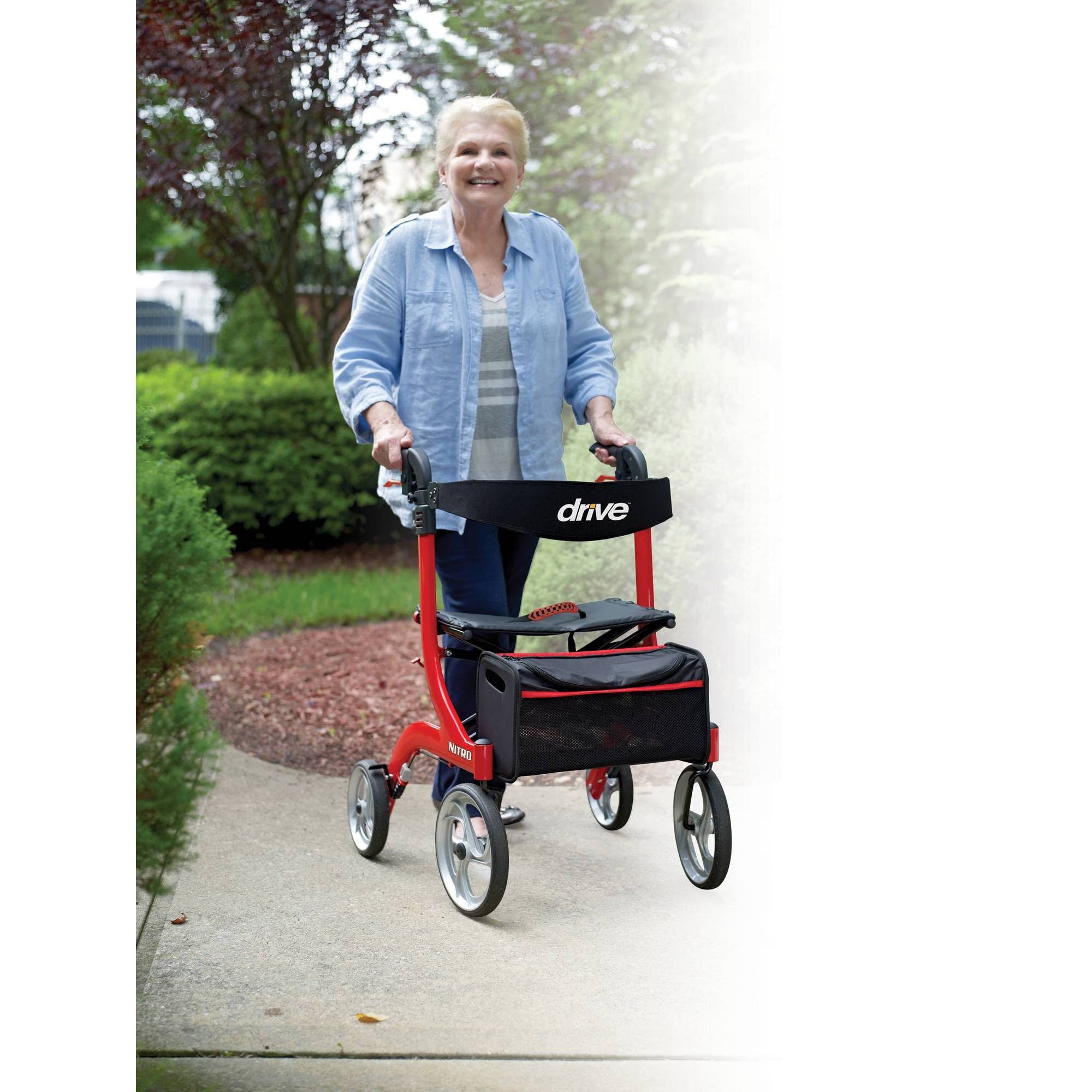 Nitro Euro Style Rollator Walker Red J179