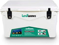 Landworks Rotomolded Ice Cooler 45QT Up to 5 Day Ice Retention Commercial Grade Food Safe Dry Ice Compatible UV Protection 15mm Gasket Bottle Openers Low Profile Latches