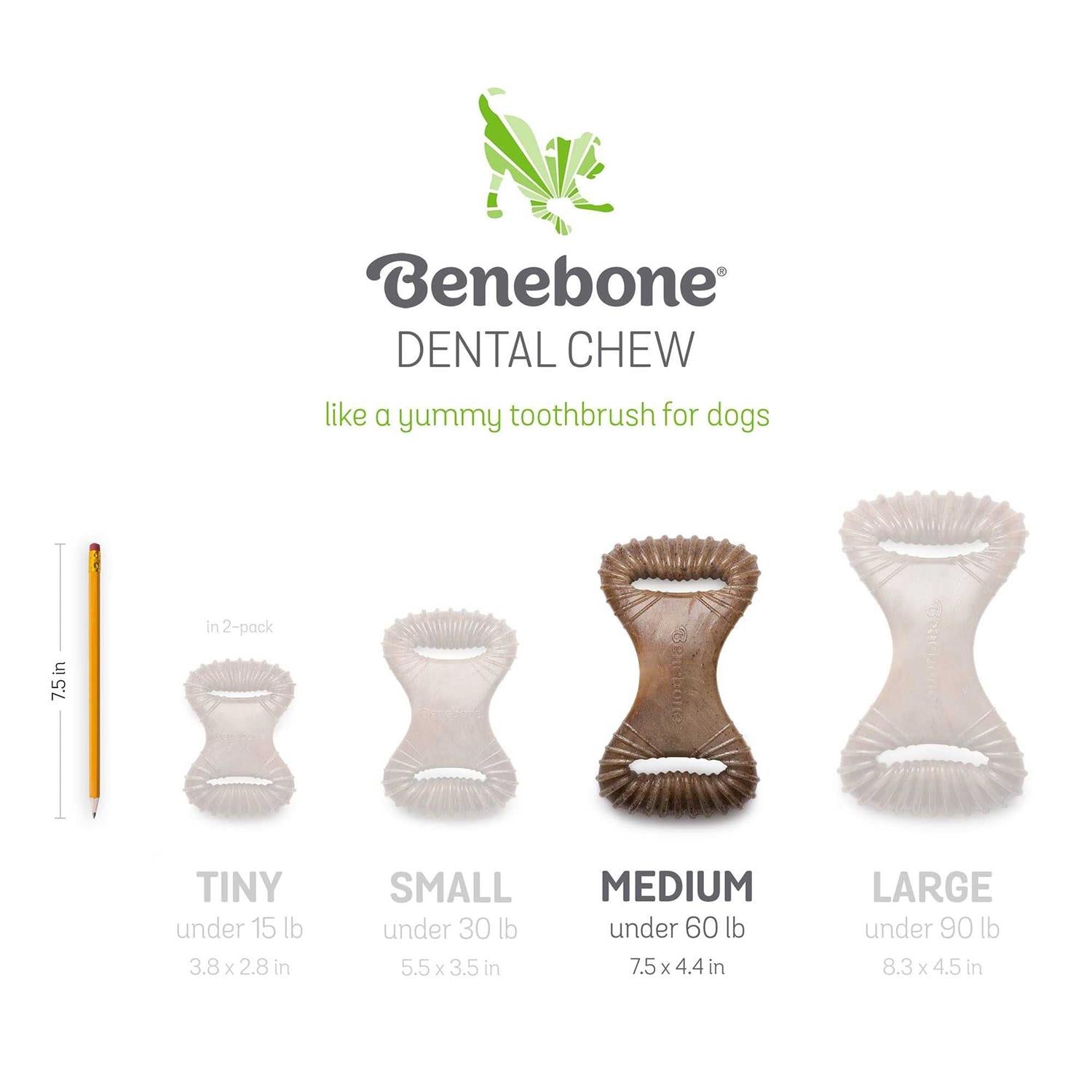 Bacon Flavored Dental Chew Wishbone Dog Toy E741