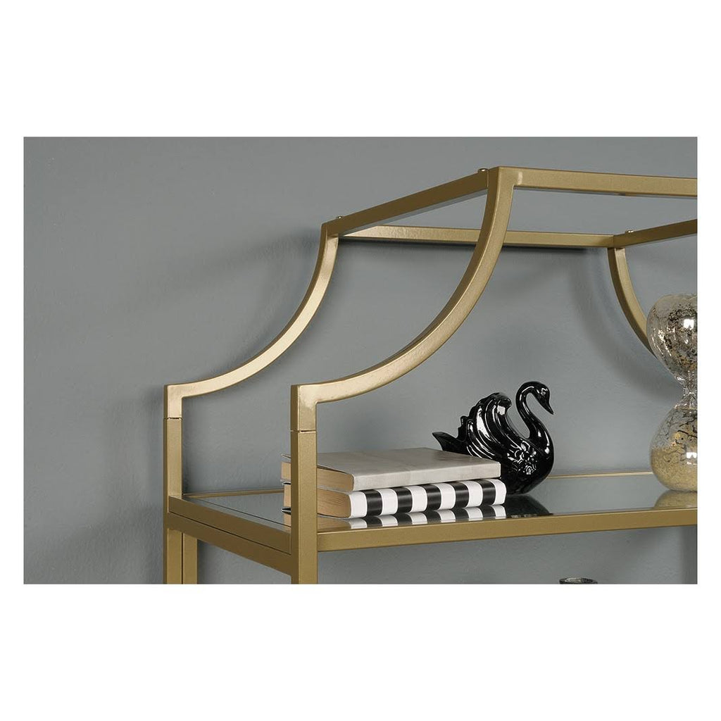 5-Shelf Bookcase, Satin Gold T4002