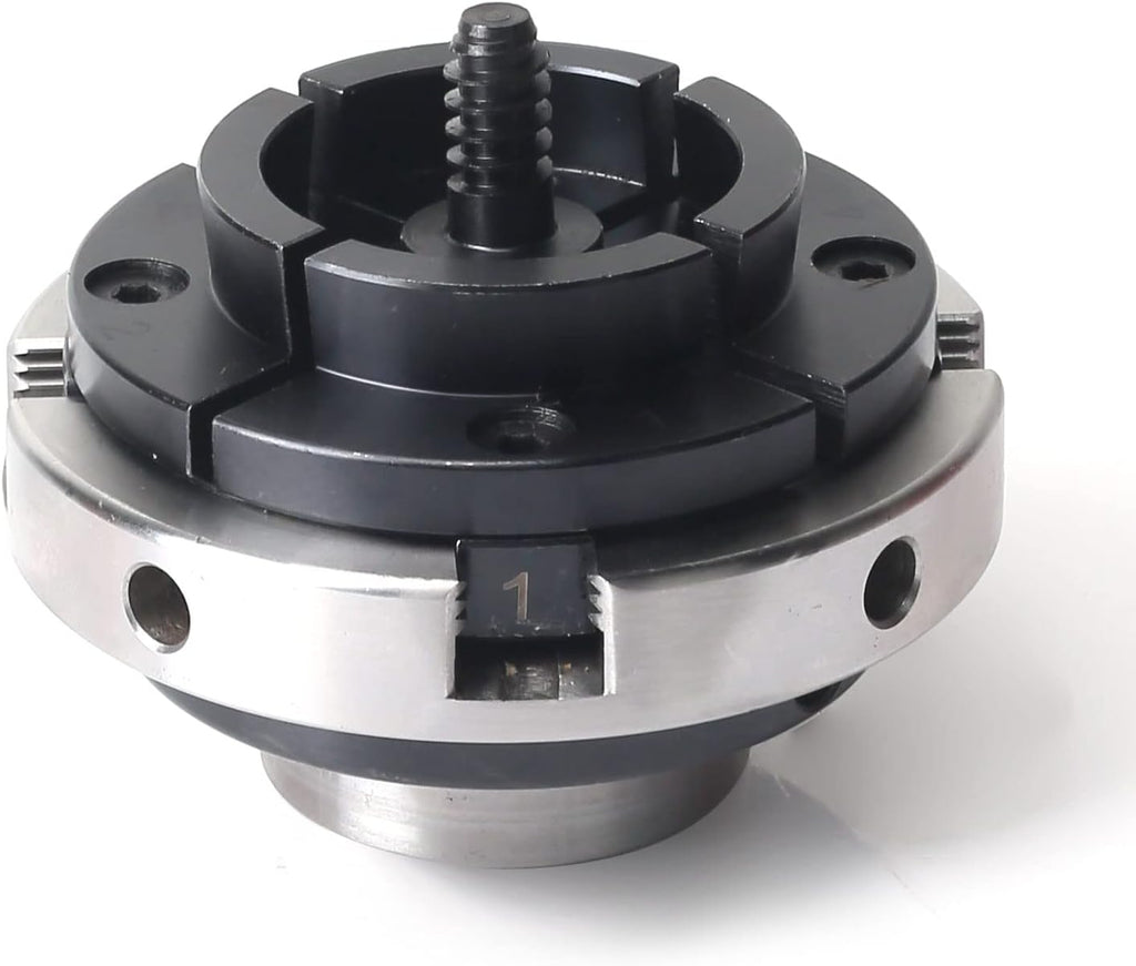 4 Inch Wood Lathe Chuck Set, 5 Interchangeable 4-Jaw, 1"x8Tpi & 3/4"x16Tpi Adapter Q601