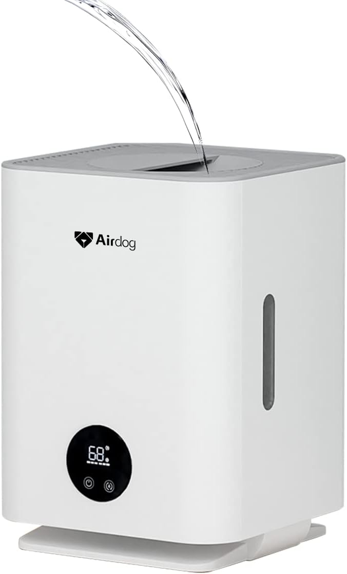 Airdog Humidifiers, Cool Mist-Free Evaporative Humidifiers for Bedroom Large Room Home Baby Room, 3L Top Fill Humidifiers, Easy to Clean, Whisper Quiet, Remote Control, Auto Shut-off